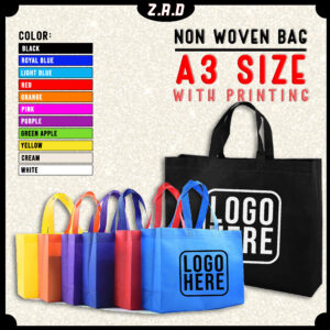 Non Woven Bag A3 Size :- 40cm(Length) x 30cm(Height) x 10cm(Width)
