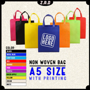 Non Woven Bag A5  Size :- 19cm(Length) x 21(Height) x 8.5cm(Width)